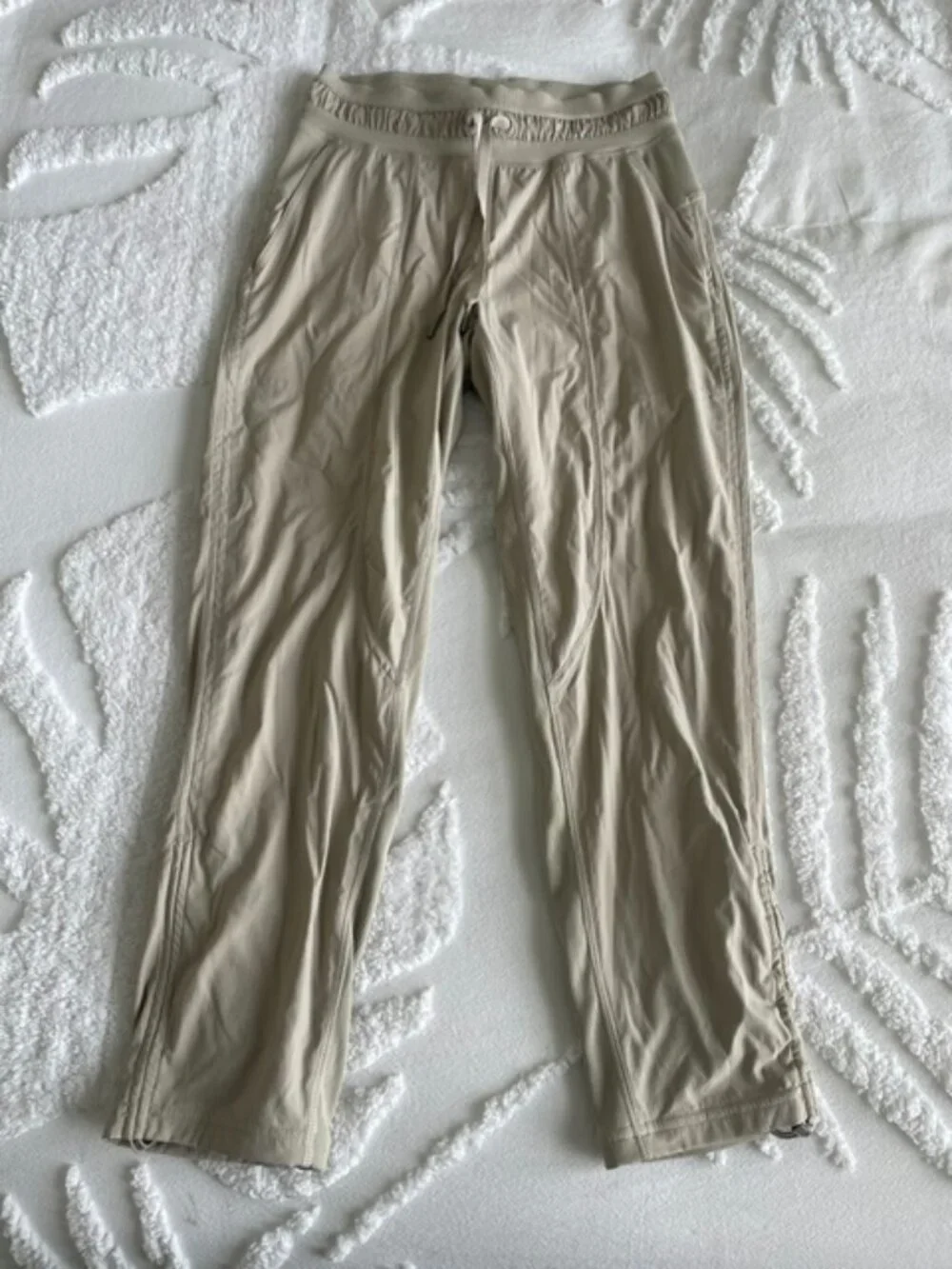 Lululemon Women's Dance Studio Crop Pants Unlined Light Beige - Size 2